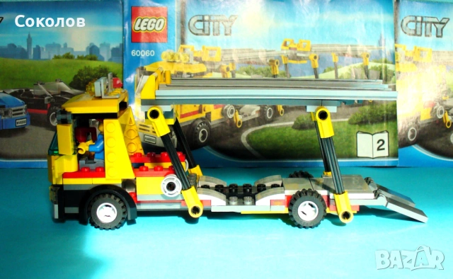 LEGO City Камиони 60020, 60025, 60060 и каскадьорски самолет 60019, снимка 5 - Конструктори - 54000689