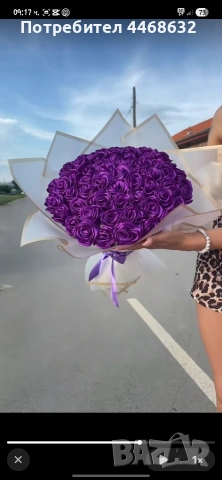 Продавам вечни букети от сатенени рози!❤️, снимка 8 - Подаръци за жени - 54976440