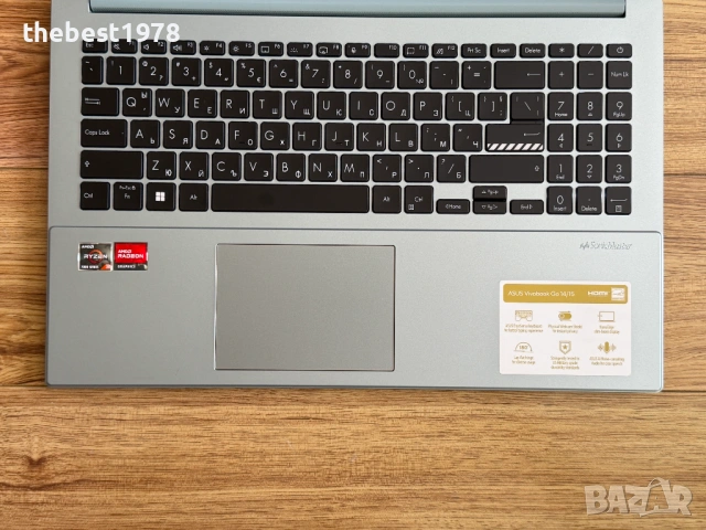 Asus VivoBook Go 15 Blue`Ryzen 7320U/8GB DDR5/256GB NVMe/Full HD/Бат 6ч/Подсветка, снимка 4 - Лаптопи за работа - 54596746