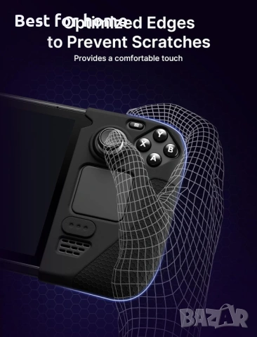 Силиконов калъф за защита на ръкохватката за Steam Deck - Комплект GripSkin & GripArmor, снимка 4 - Аксесоари - 54378556