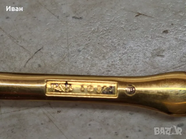 Комплект позлатени сребърни лъжици 925 R&B 1991г., снимка 5 - Нумизматика и бонистика - 55414294