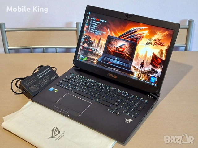 ГЕЙМЪРСКИ ЗВЯР ASUS ROG G750JM - КАТО НОВ | Intel i7 | 16GB RAM | 512GB SSD + 1TB HDD | Нова БАТЕРИЯ, снимка 4 - Лаптопи за игри - 54684263