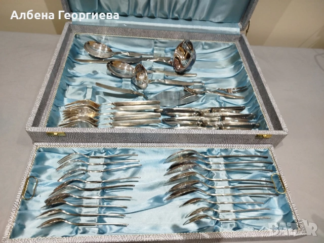 Сребърни прибори  EDEL SOLINGEN ROSTFREI - 120 микрона , снимка 3 - Прибори за хранене, готвене и сервиране - 54718859