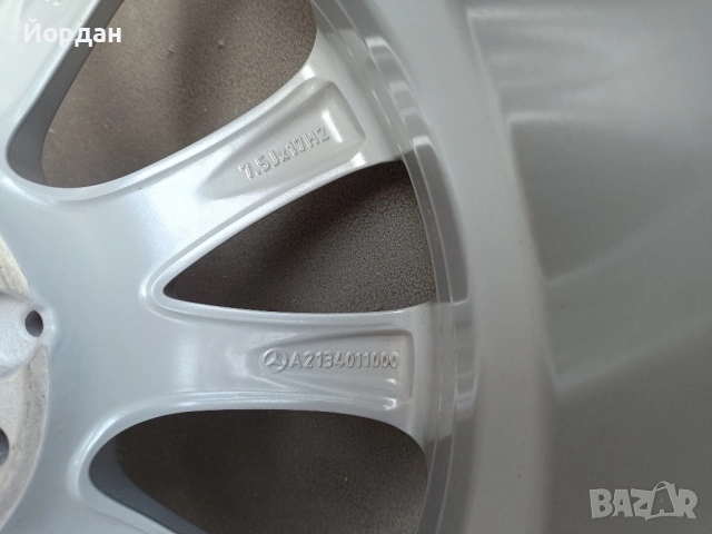 ОРИГИНАЛНИ джанти 17 ' цола 5x112 MERCEDES BENZ / МЕРЦЕДЕС 7,5J ET40 + датчици, снимка 11 - Гуми и джанти - 54544839