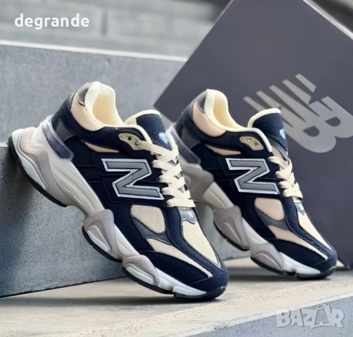 👟Маратонки NewBalance 9060 – Тъмносиньо и Кремаво, снимка 4 - Маратонки - 54755878