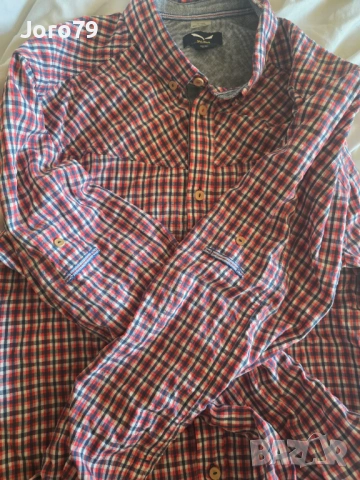 Salewa Fanes Flannel Long-Sleeve Shirt Мъжка Риза Туризъм Ежедневна Раз.M, снимка 7 - Ризи - 54311435