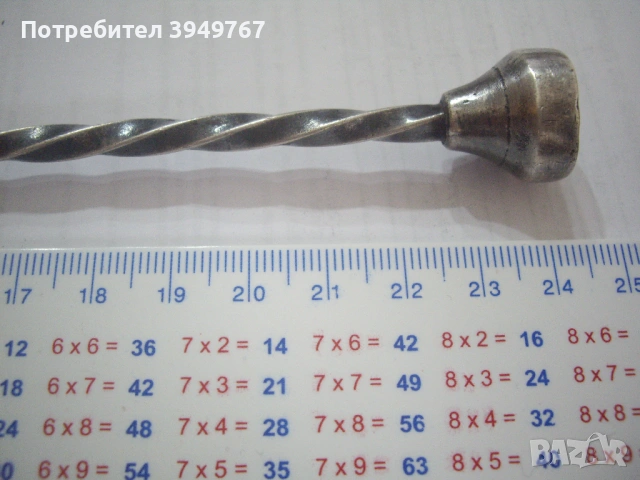 Сребърна лъжица., снимка 2 - Антикварни и старинни предмети - 54595299