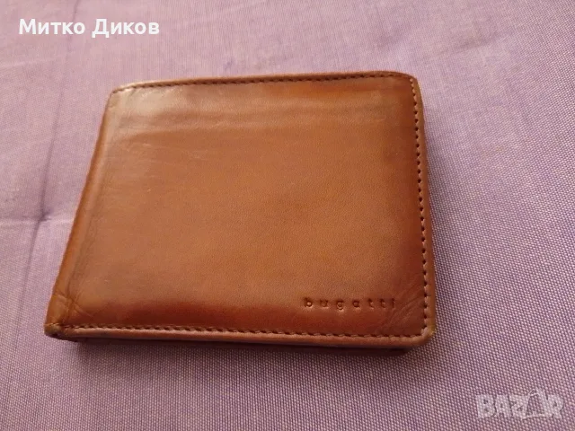 Bugatti и Pierre Cardin два портфейла естествена кожа 120x95mm Rfid protection и двата отлични