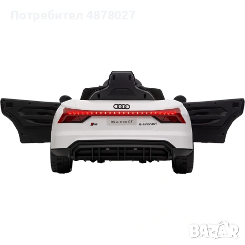 Акумулаторен джип Audi RS E-Tron GT 4X4 Licensed с меки гуми и кожена седалка 12V, снимка 3 - Детски велосипеди, триколки и коли - 55253477