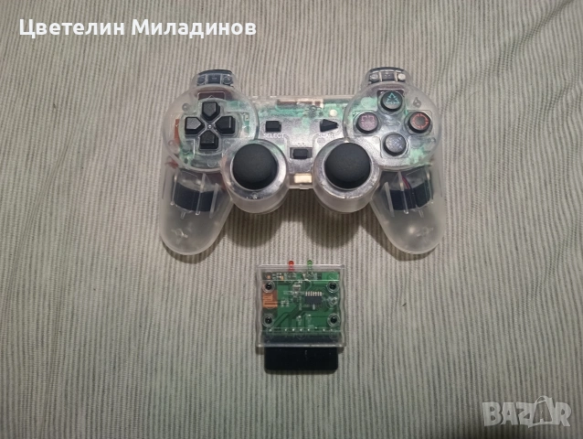 Безжичен контролер за PS2 (прозрачен)