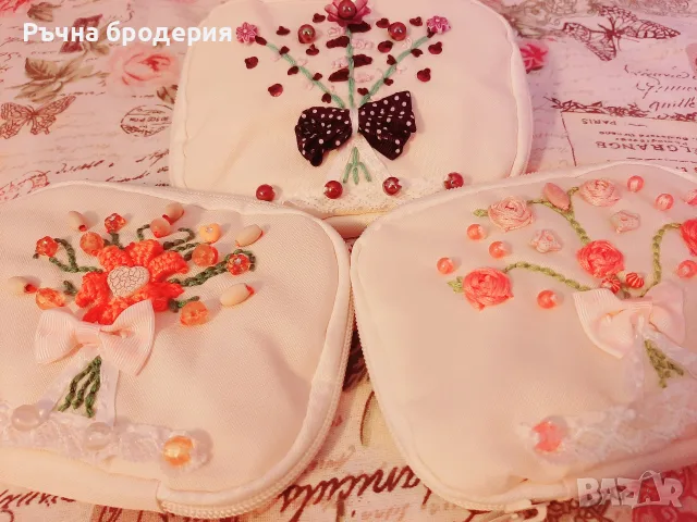 Несисери с 3D бродерия, дантела и мъниста