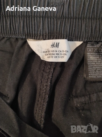 Карго панталони H&M за момиче- черен и бежов, 10-12 години, снимка 3 - Детски панталони и дънки - 54920994