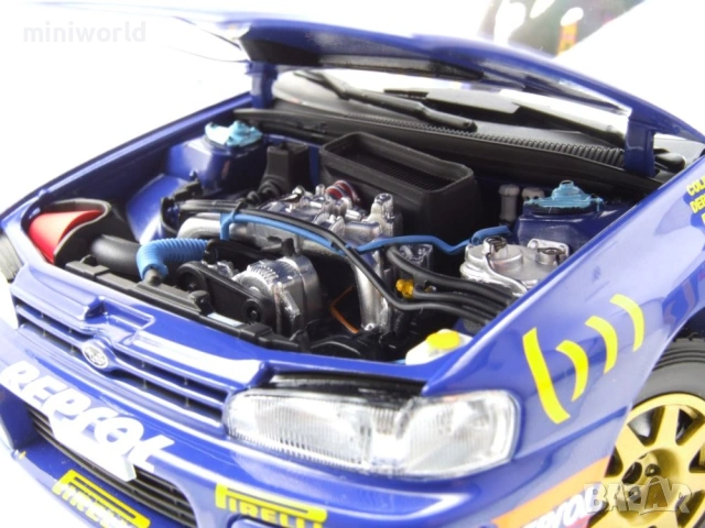 Subaru Impreza 555 n4 Sieger RAC Rallye 1994 McRae/Ringer - мащаб 1:18 на Kyosho нов в кутия, снимка 8 - Колекции - 54997489