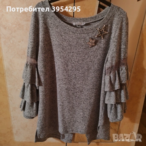 Продавам красив, дълъг, ексклузивен пуловер, много приятен за тялото.