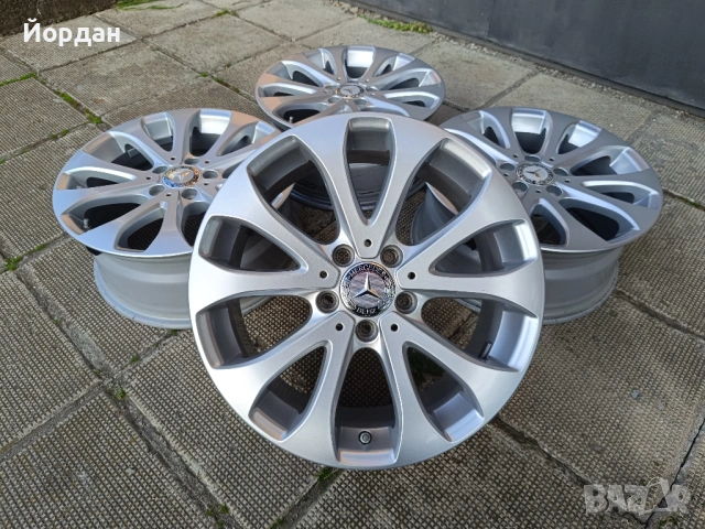 ОРИГИНАЛНИ джанти 17 ' цола 5x112 MERCEDES BENZ / МЕРЦЕДЕС 7,5J ET40 + датчици, снимка 2 - Гуми и джанти - 54544839