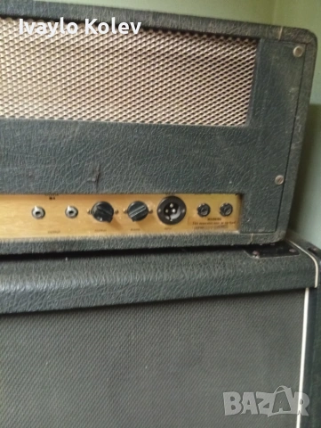 Лампов усилвател Marshall JMP 2203 MK2 (100W, 1976) + кабинет 4x12, снимка 7 - Китари - 55061573