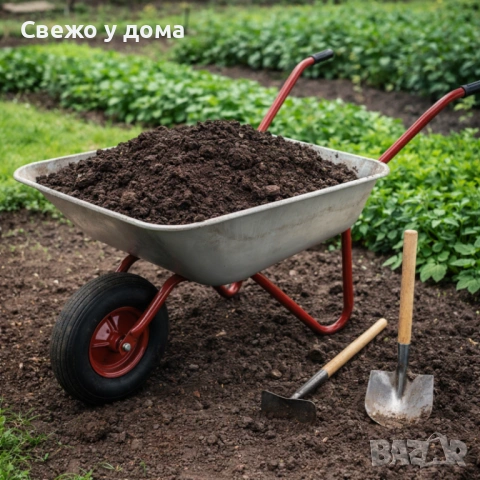 Градинска количка с товаропоносимост 100 кг - голям капацитет и стабилна основа, снимка 4 - Градински инструменти - 54213409