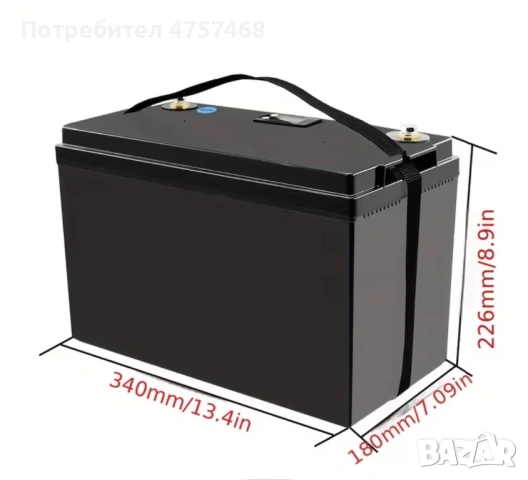 Тягов акумулатор Lifepo4. DC 12v - 150Ah, снимка 2 - Аксесоари и консумативи - 53997149