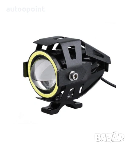 LED халоген за мотор фар с ангелско око дневни светлини