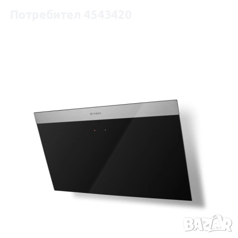 Ъглов абсорбатор/аспиратор/ширм Faber Daisy 80cm - Black Glass, снимка 2 - Абсорбатори - 54913673