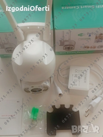 8MP Wi-Fi CAMERA. ICSEE приложение. 8 MegaPixel FULL HD Куполна WiFi камера. Включен  захр. Адаптер, снимка 3 - IP камери - 54306023