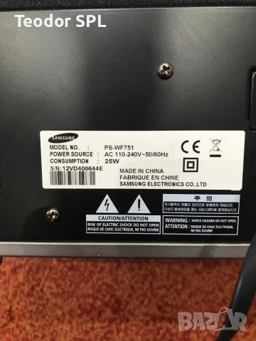 Samsung subwoofer Ps-wf751, снимка 4 - Аудиосистеми - 55140442