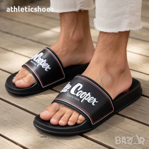  Lee Cooper  мъжки черни джапанки 
