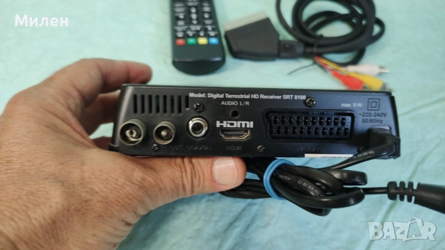 Приемник декодер и антена за ефирна цифрова телевизия STRONG SRT 8108 DVB-Tuner тунер, снимка 4 - Приемници и антени - 54865719