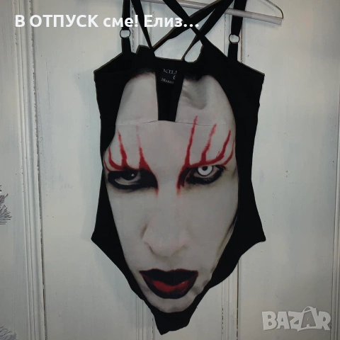 Marilyn Manson One Piece Swim Suit Killstar Exclusive цял бански нов с етикет