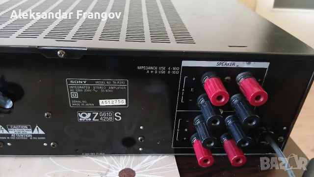 SONY TA - F 270 STEREO AMPLIFIER, снимка 6 - Ресийвъри, усилватели, смесителни пултове - 55446530