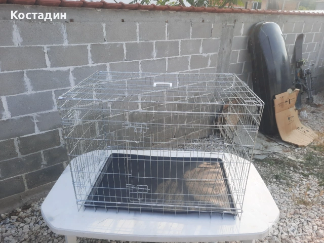 Клетка за куче farmcompany pet сгъваема тежко товарна  с две врати