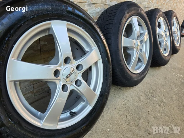 Продавам ОРИГИНАЛНИ Джанти+гуми 15 ' цола 5x112 57,1 Audi a4,a6,a8 Pasat 4,5. 6 1/2J ET38 DEZENT, снимка 2 - Гуми и джанти - 55468902