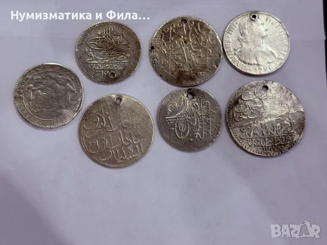 Лот 7 броя сребърни големи монети