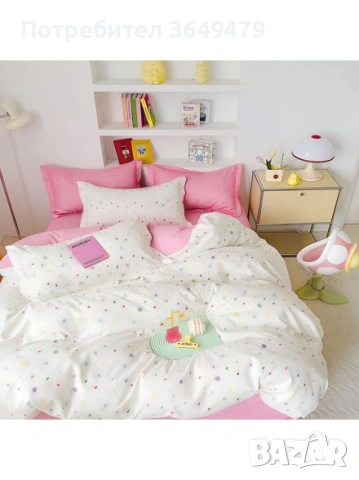 Спален комплект от 6 части с ластик, снимка 7 - Спално бельо - 54208115