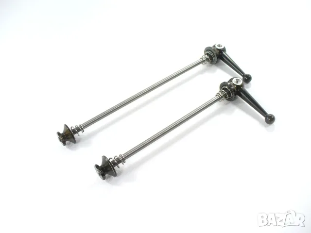 Titanium QR 5x100 & 5x130-135 Brown ултралеки автомати за бързо освобождаване, комплект, снимка 3 - Части за велосипеди - 55466908