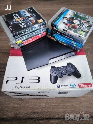 PS3 Slim (120GB) Хакнат Пълен комплект в КУТИЯ + 31 игри (ТОП комплект), снимка 3 - PlayStation конзоли - 54981695