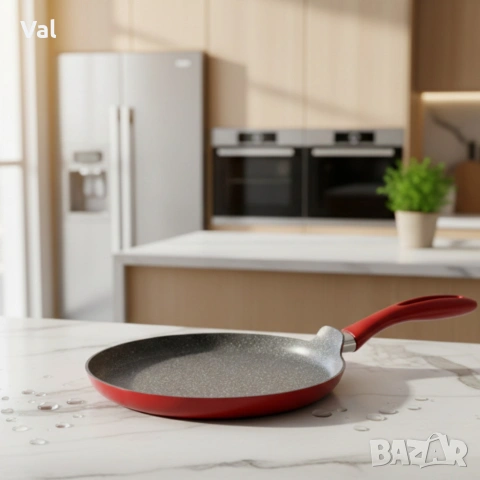 Тиган за палачинки Votlz OV54422A26 – незалепващо мраморно покритие, 26 см, снимка 3 - Съдове за готвене - 54992501