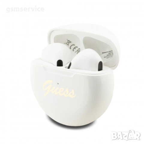 	БЕЗЖИЧНИ СЛУШАЛКИ Bluetooth GUESS TWS SCRIPT WHITE, снимка 3 - Bluetooth слушалки - 54596055