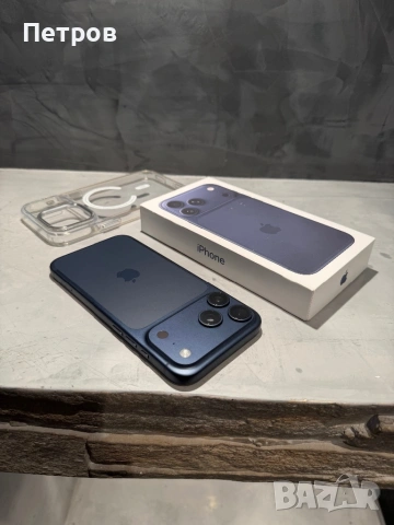 КАТО ЧИСТО НОВ Iphone 17 Pro Max Blue + калъф
