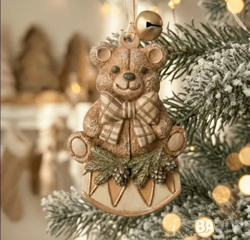 Молд коледна играчка за елха мече, снимка 4 - Форми - 55317094
