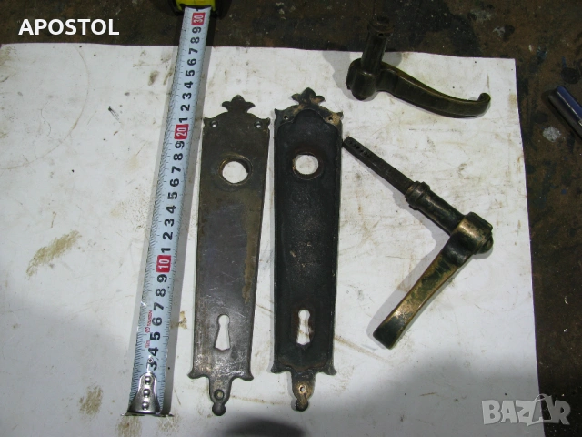 Стари бронзови дръжки за врати, снимка 2 - Други ценни предмети - 54083025