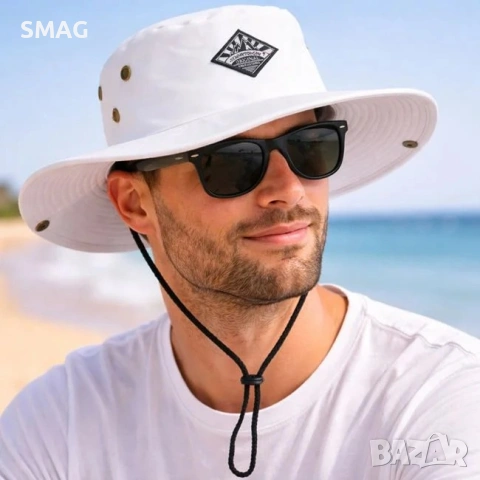 Мъжка шапка тип bucket бяла_1261214, снимка 4 - Шапки - 54928720