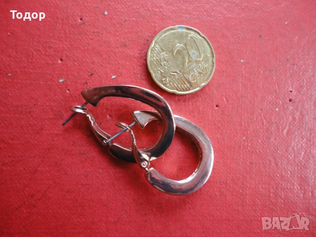 Позлатени обеци обици с камъни 2 