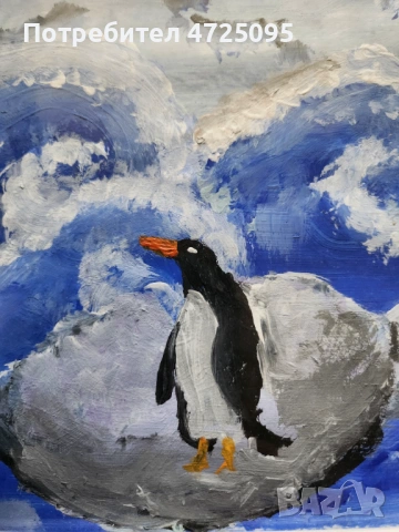 Картина пингвин, снимка 2 - Картини - 54105164