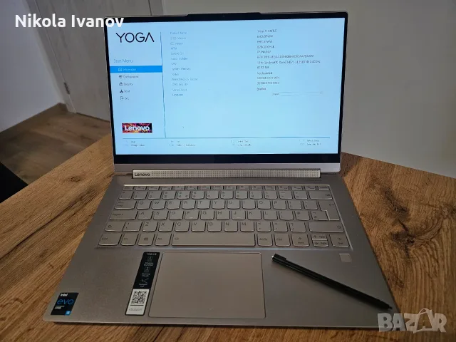 ЗА ЧАСТИ Lenovo Yoga 9 14" 14ITL5 | i5 1135G7 | 8GB RAM | Touchscreen + Pen | Без Диск, Без зарядно