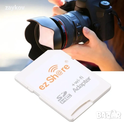 WiFi SD адаптер, WiFi адаптер за SD карта, WiFi адаптер от TF към SD карта, безжично предаване, снимка 7 - Друга електроника - 54308575