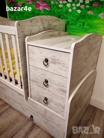 Детска дървена кошара антик повивалник шкафове, снимка 6 - Кошарки - 54091964