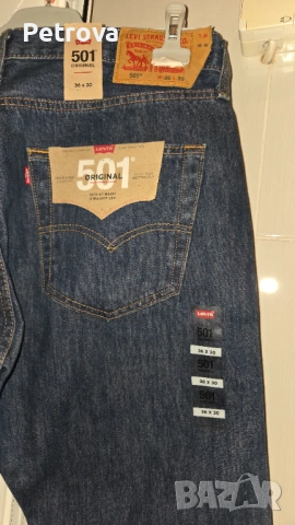 Нови, Класически мъжки дънки Levi's 501 original, снимка 3 - Дънки - 54681220