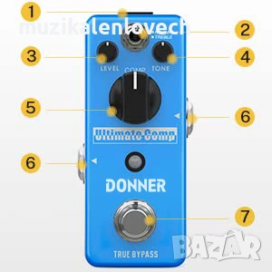 Donner Compressor Pedal, Ultimate Comp - компресор педал /чисто нов/, снимка 2 - Китари - 55134836