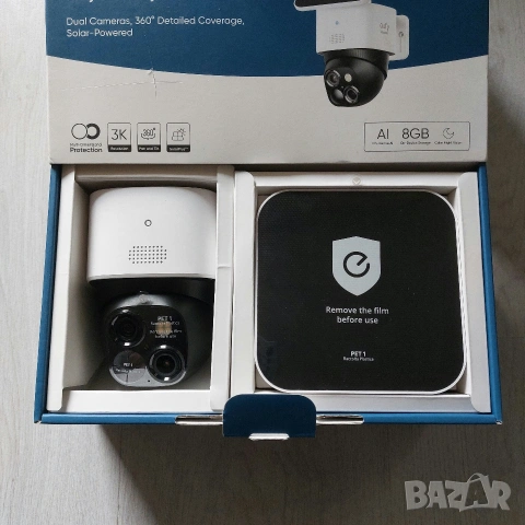 Eufy SoloCam S340 – 3K Двойна Соларна Камера, 360 AI Проследяване, БЕЗ ТАКСИ, снимка 3 - Комплекти за видеонаблюдение - 54955659